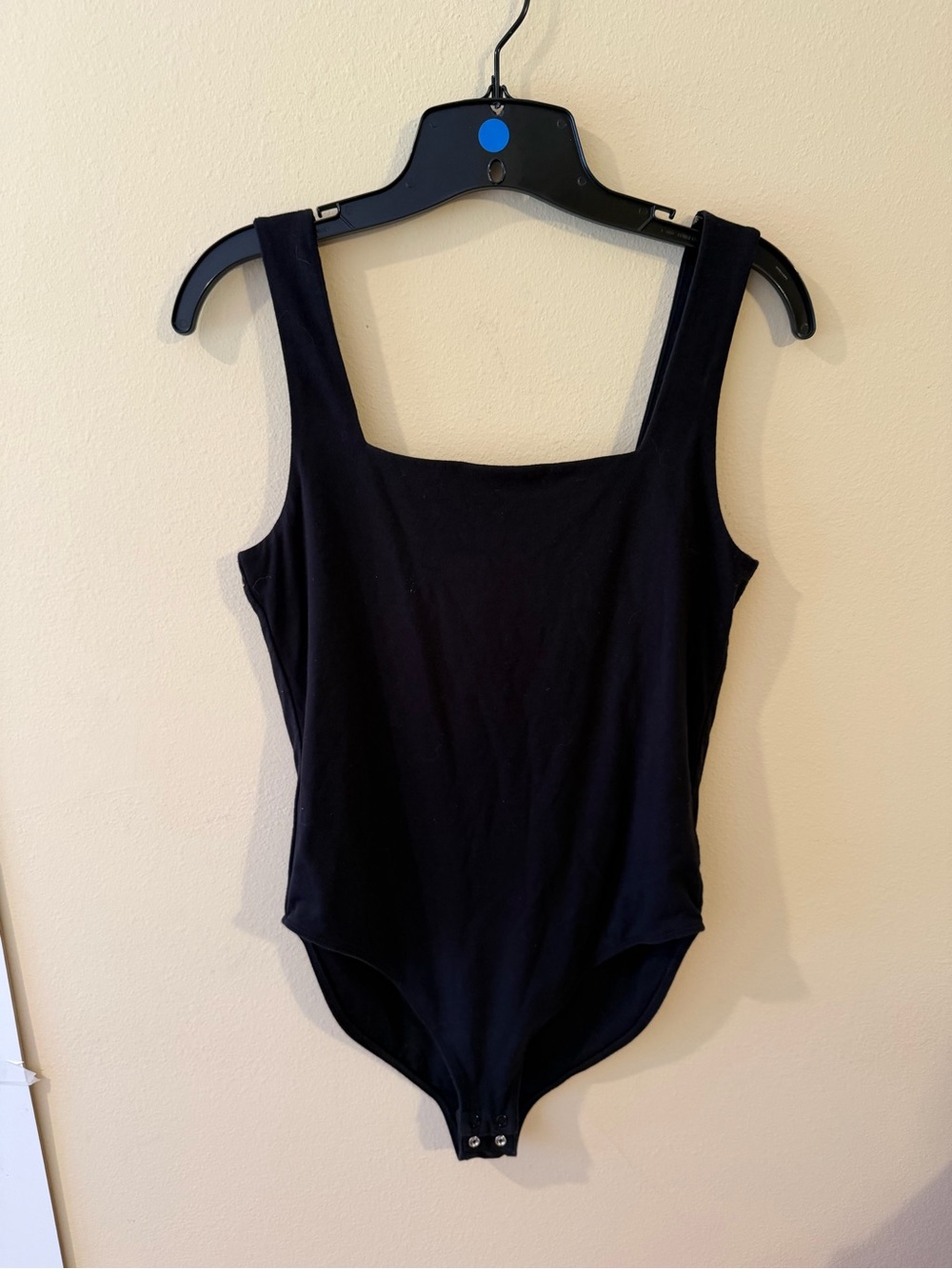 Old Navy Black Square Neck One-Piece Bodysuit NEVER WORN